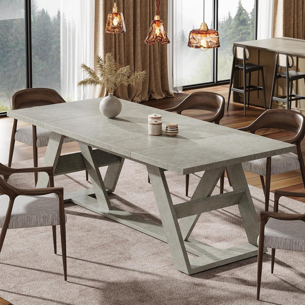 Gray Wood Dining Table L28663