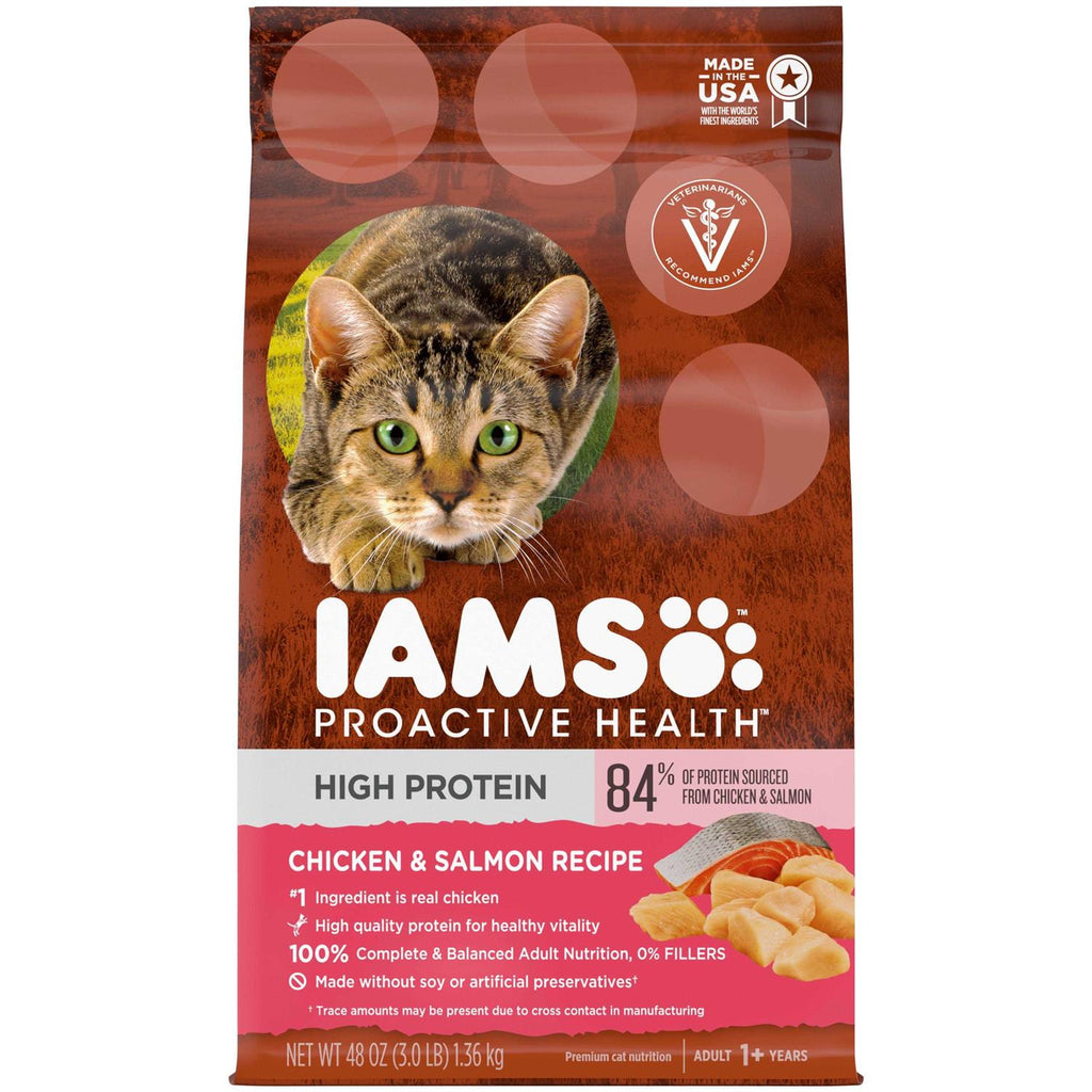 High Protein Adult Dry Cat Food with Chicken & Salmon C6512