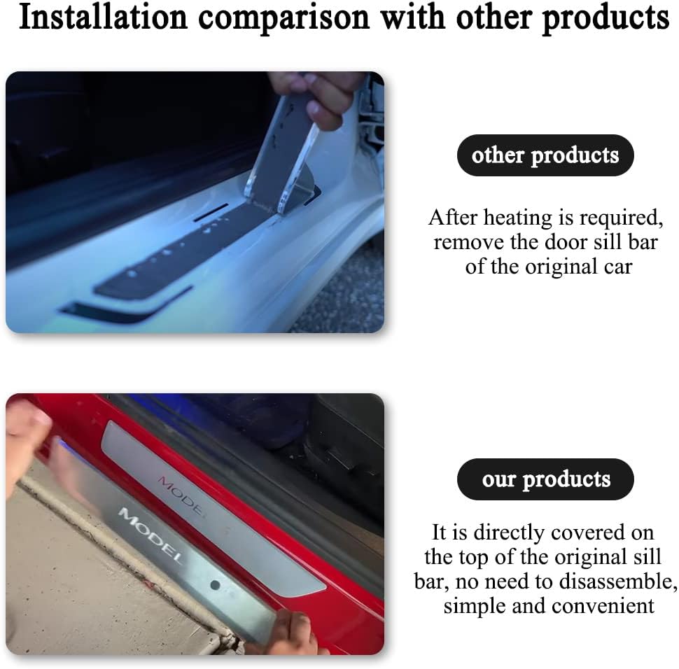 Door Sill Protector with LED Light, 4 Pieces K373050
