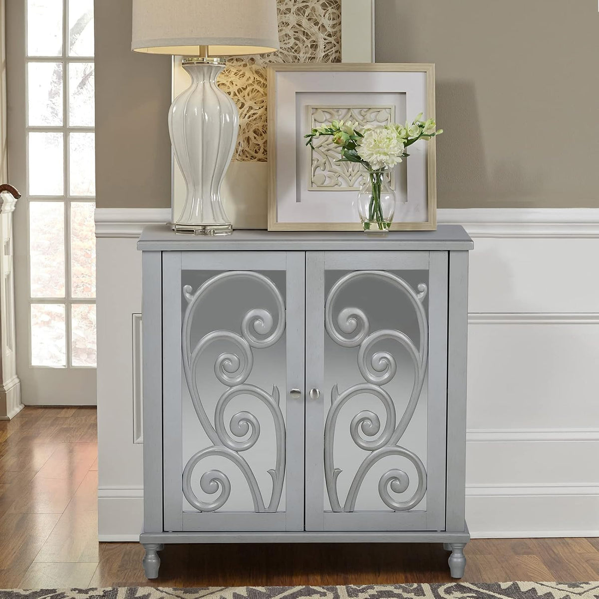 White 2 Door Storage Cabinet H676
