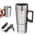 Stainless Steel 12V 500ml Heated Travel Mug with Lid U7989