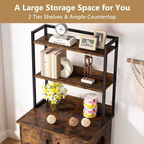 Rustic Brown Litter Box Enclosure B88318
