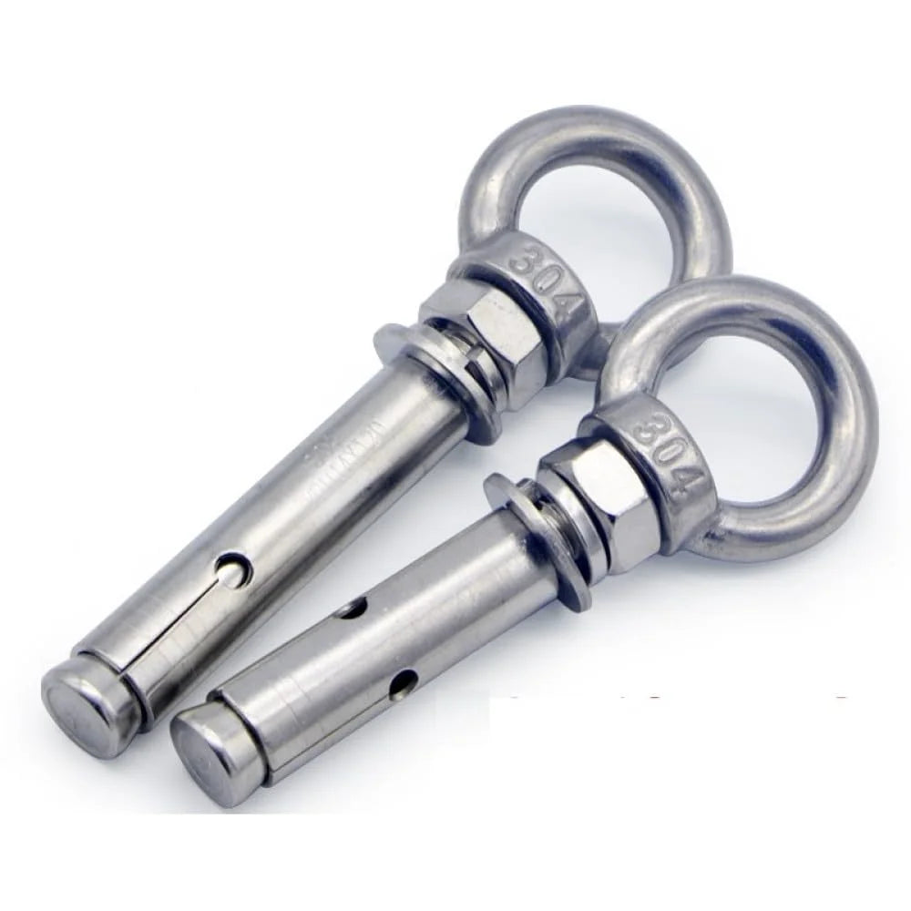 304 Stainless Steel M6x80mm 4pcs Eye Bolt V3125