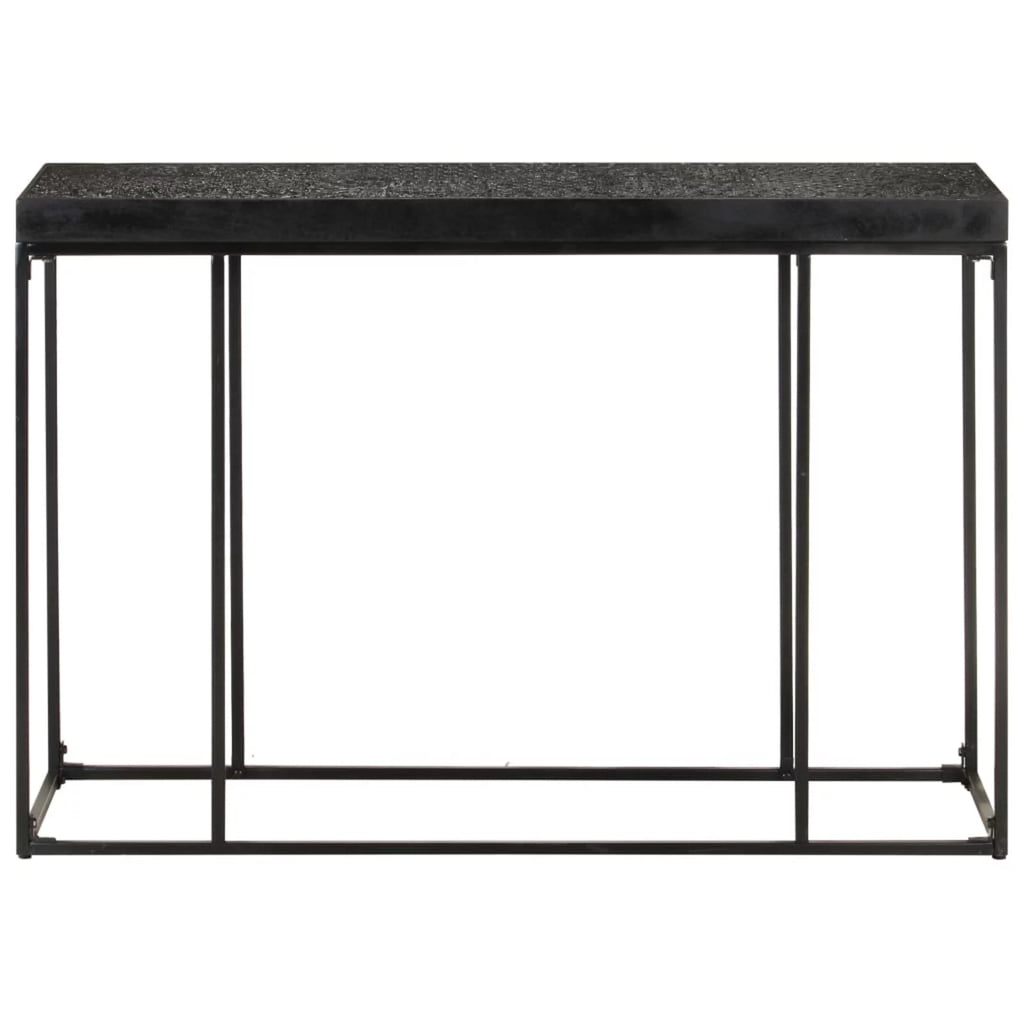 Black 43.3in Solid Acacia and Mango Wood Console Table V16392