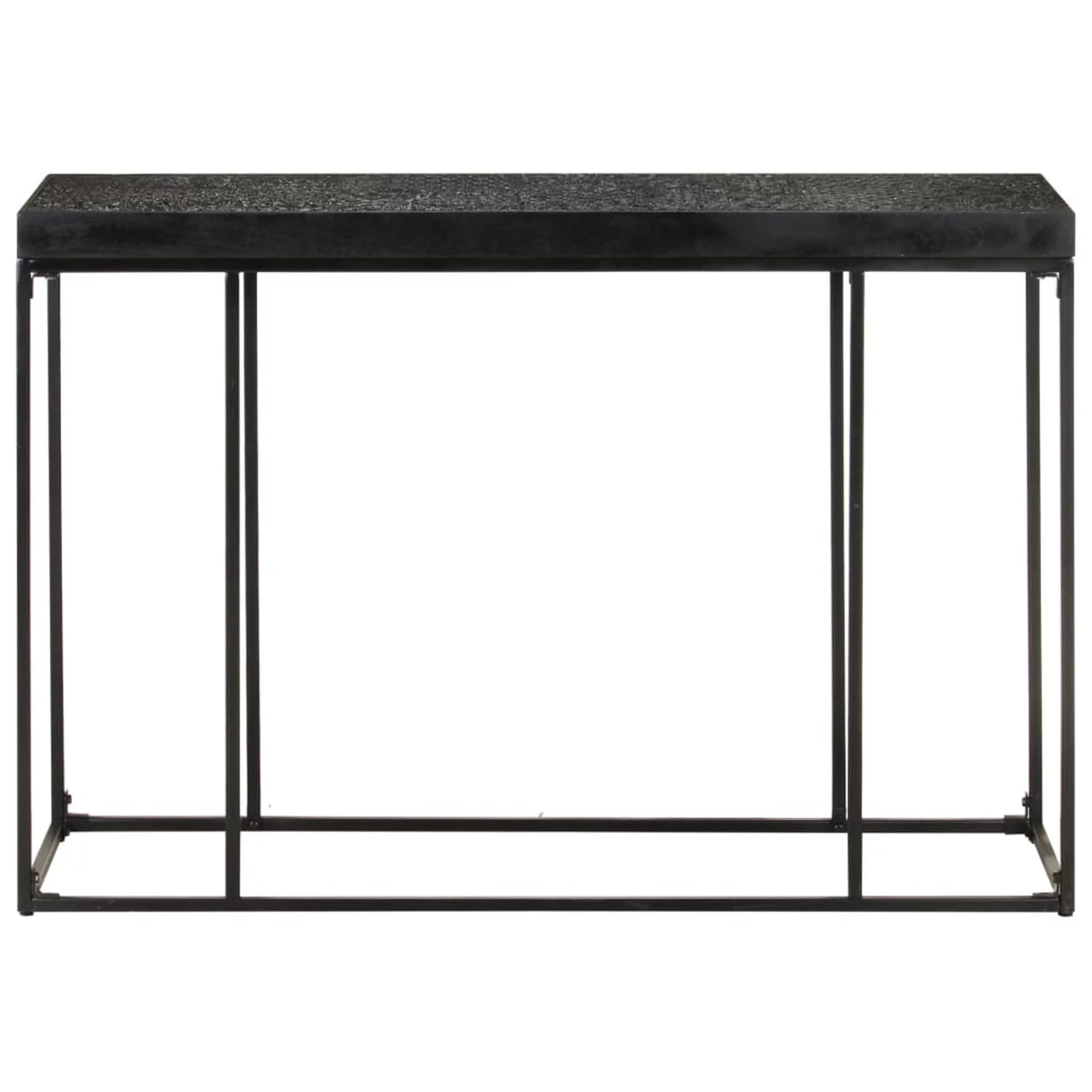 Black 43.3in Solid Acacia and Mango Wood Console Table V16392