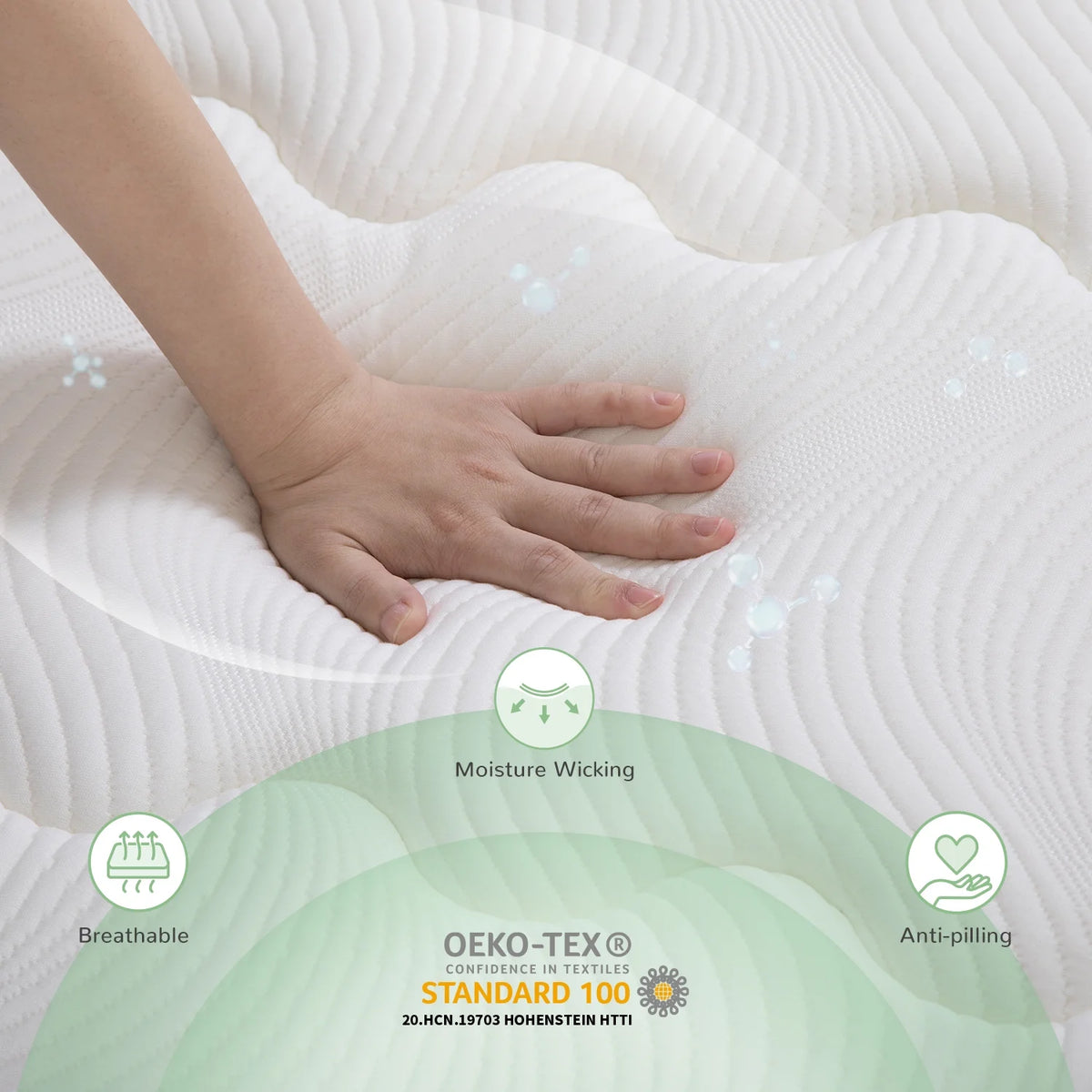 Queen Size Memory Foam Pocket Spring Hybrid Mattress V554