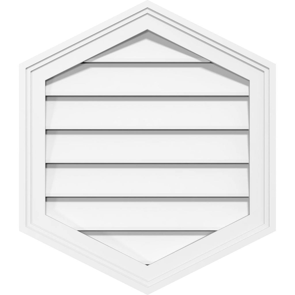 Vertical Peaked Surface Mount PVC Gable Vent R7472