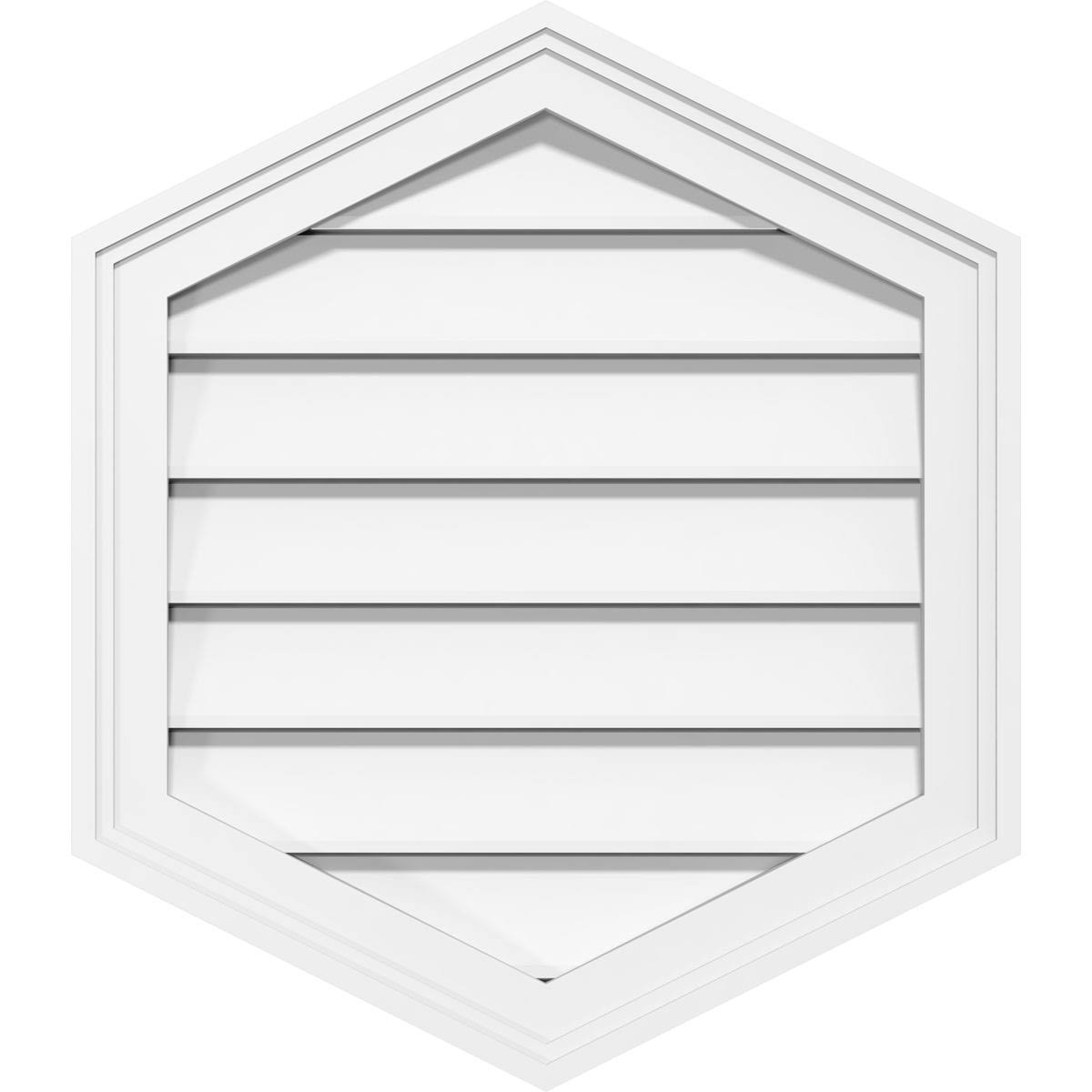 Vertical Peaked Surface Mount PVC Gable Vent R7472