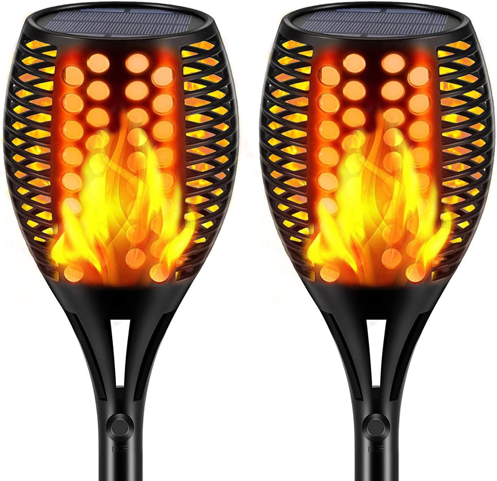 Solar Torch Lights, Waterproof Outdoor Dancing Flames Garden Lights, 43 96 LED R71587