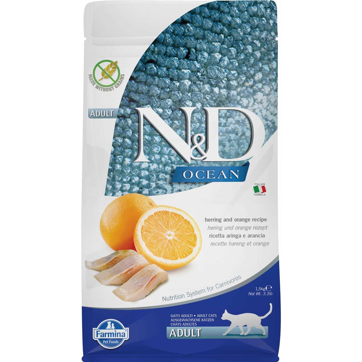 Herring & Orange Adult Dry Cat Food A2260