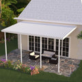 White Aluminum Patio Cover with 4 Posts T4714