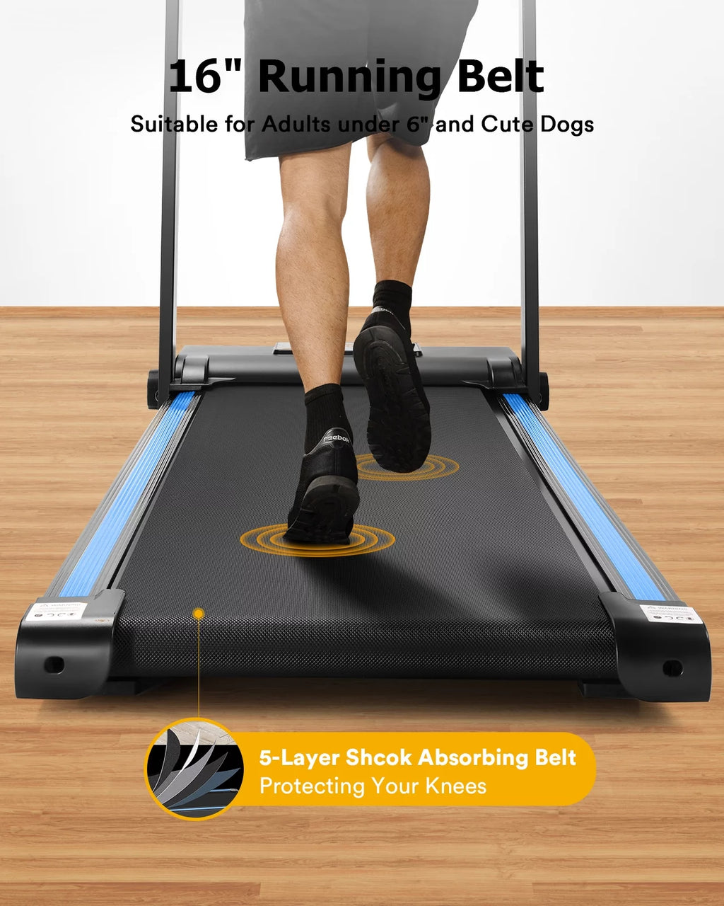 Folding Treadmill 2.25HP Portable Compact with 12 HIIT Modes H77851