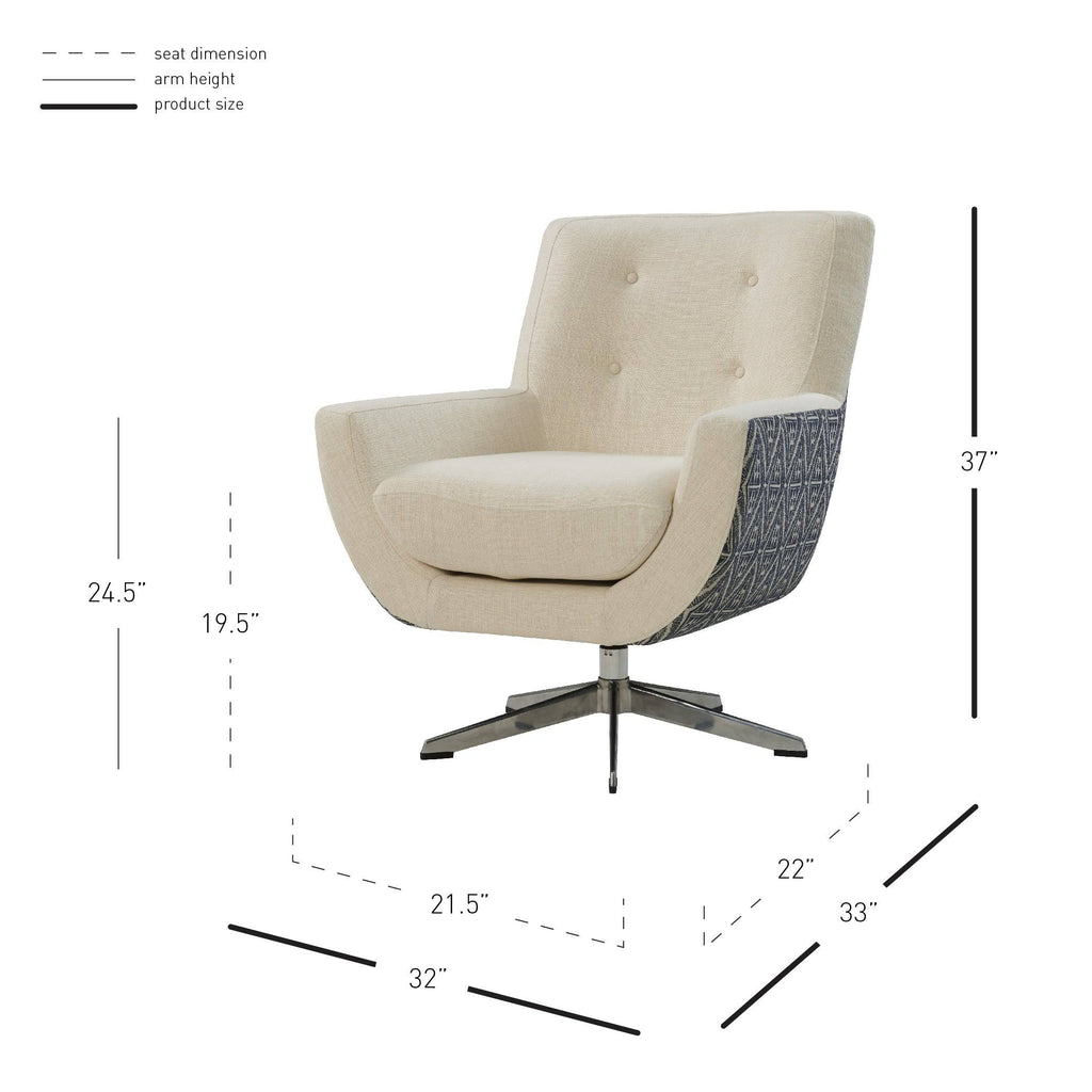 Fabric Swivel Accent Chair N1363