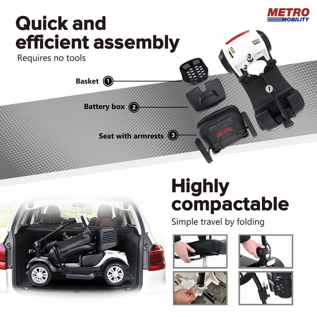 300W Motor Compact Mobility Scooter with Headlights S563521