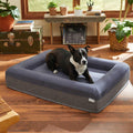 Orthopedic Rectangular Bolster Cat Dog Bed with Removable Cover F862446