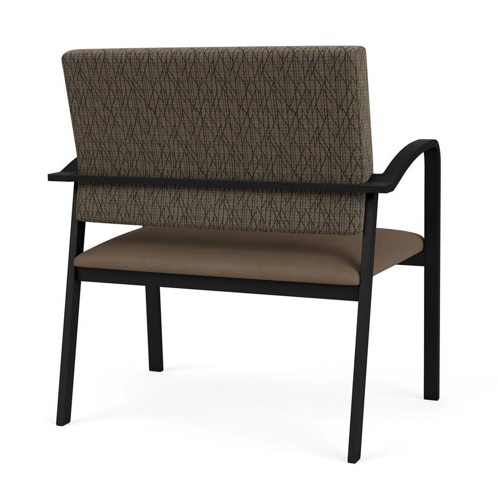 Black Brown Polyurethane Reception Chair R1737