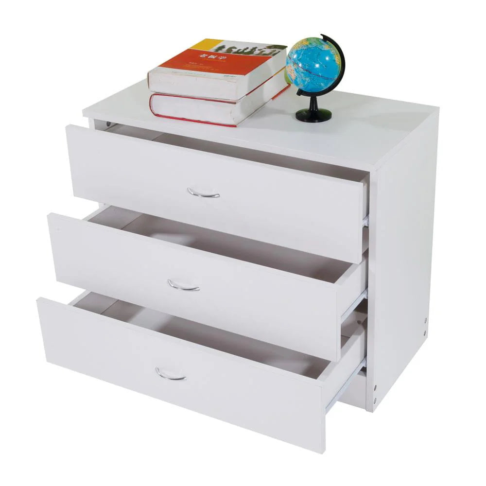 White 3 Drawer Dresser D5684