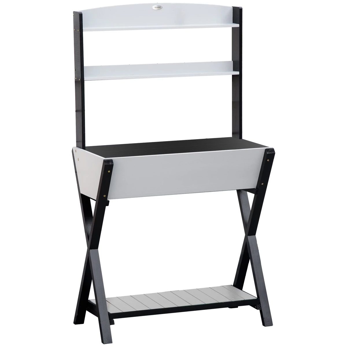 Wood Potting Bench Table with Storage Box H7753