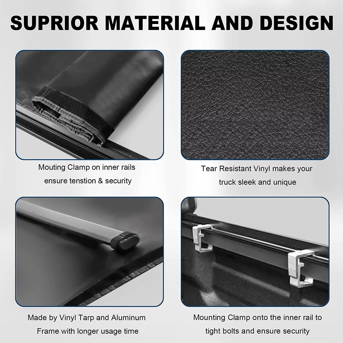 Soft Roll up Truck Bed Tonneau Cover D68948