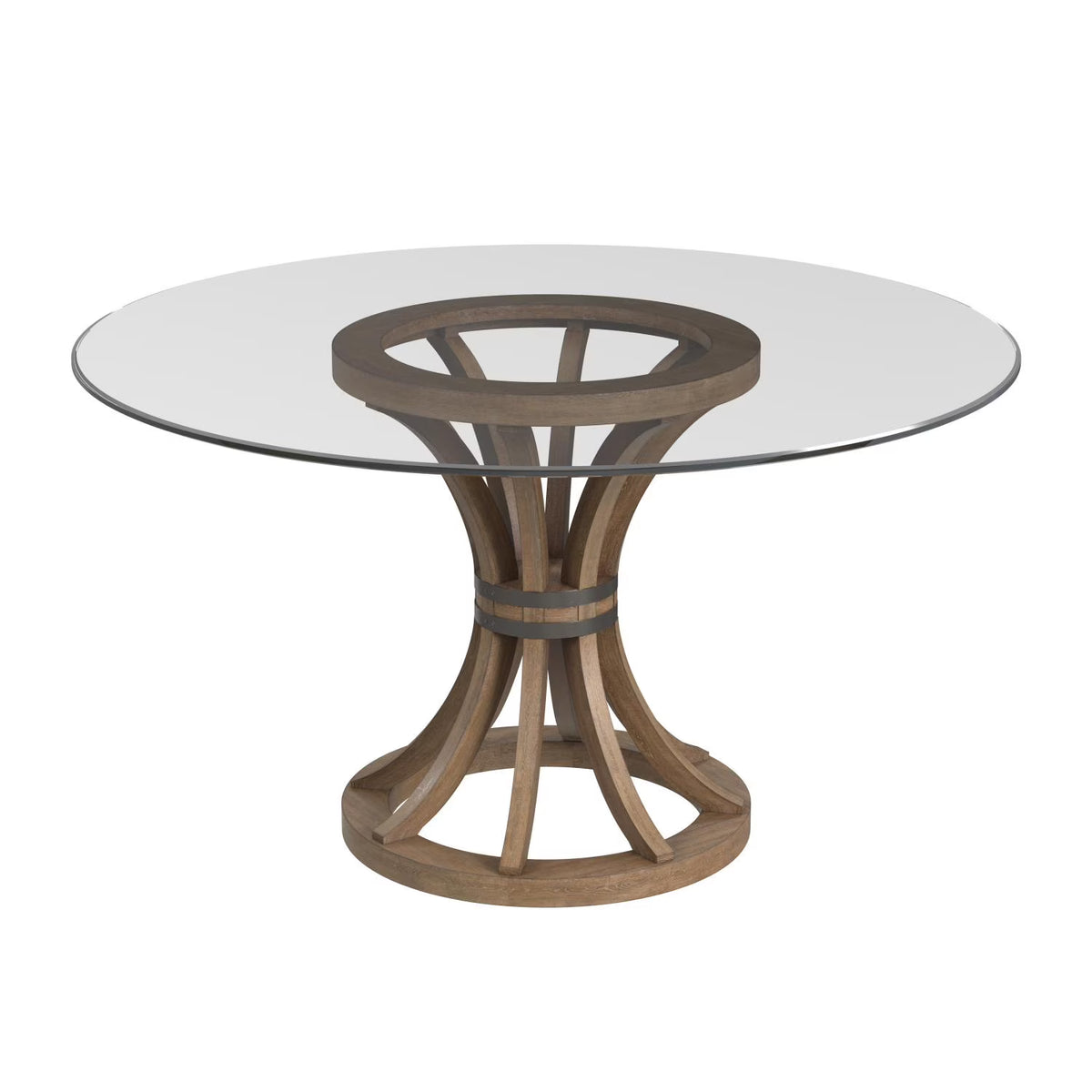 Brown Round Wood Dining Table A926