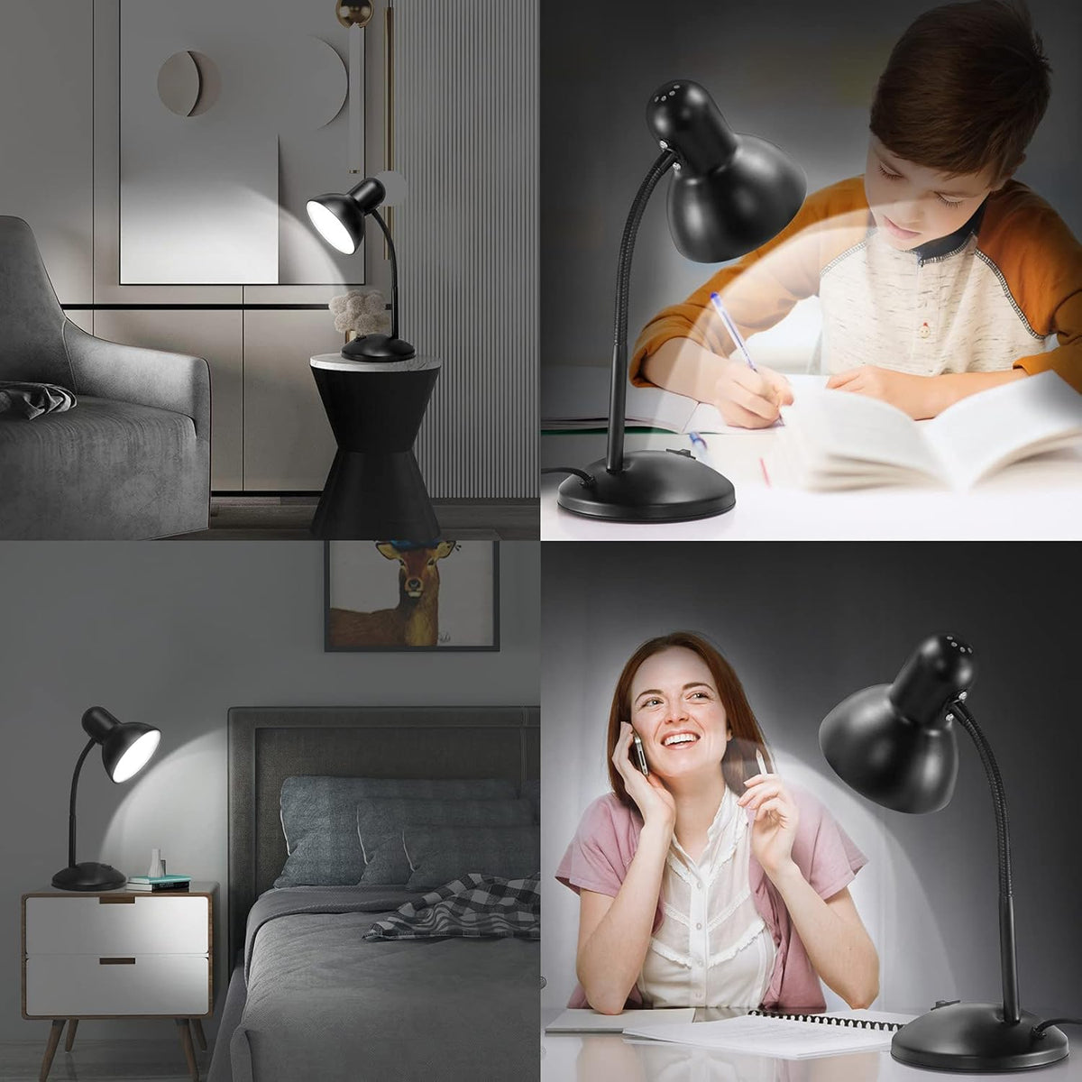 Metal Desk Lamp with LED Bulb X23375