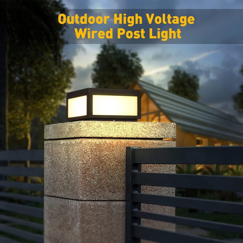 Outdoor Post Light LED Deck Cap Light with IP54 Waterproof E26 Bulb A520990