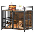 Large Dog Crate with 2 Stainless Steel Bowls E92839