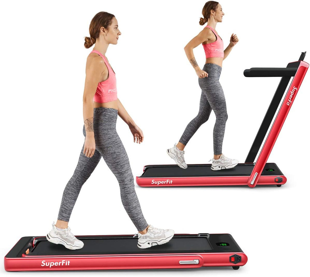 2 in 1 Folding Treadmill with LED Display J732377