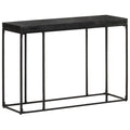 Black 43.3in Solid Acacia and Mango Wood Console Table V16392