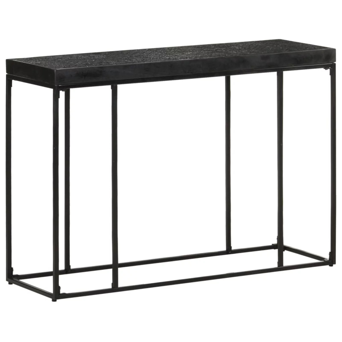 Black 43.3in Solid Acacia and Mango Wood Console Table V16392