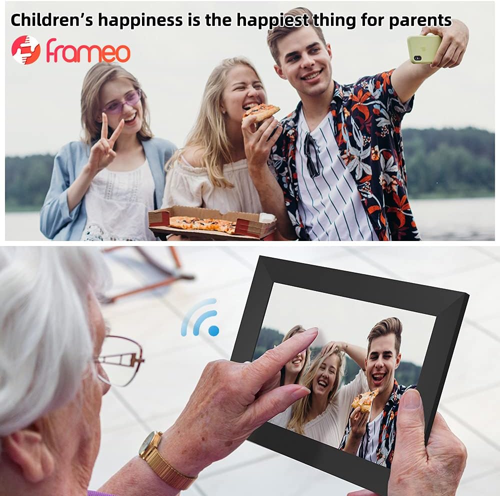 8 Inch Smart Digital Photo Frame with WiFi, IPS Touch Screen, 16GB Storage, Pack of 2 S27370