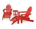 Sunset Red 5-Piece Adirondack Set Z1233
