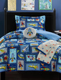 Blue 4 Piece Twin Comforter Set V487