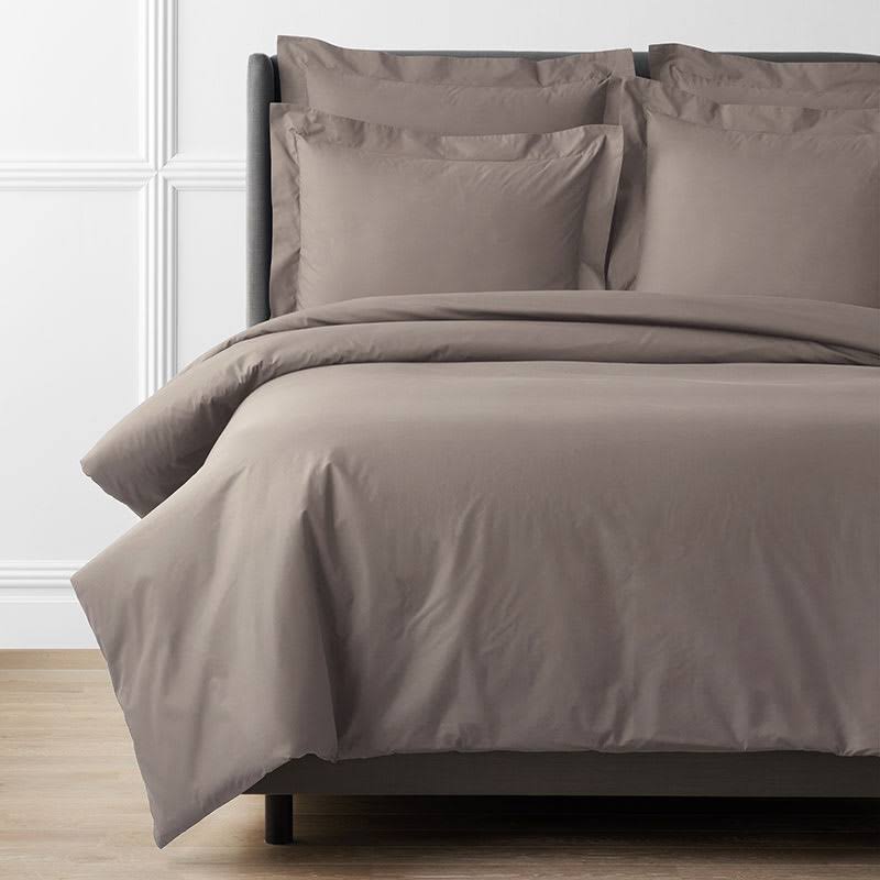 Supima Cotton Percale Duvet Cover - Brown, Size Twin M205