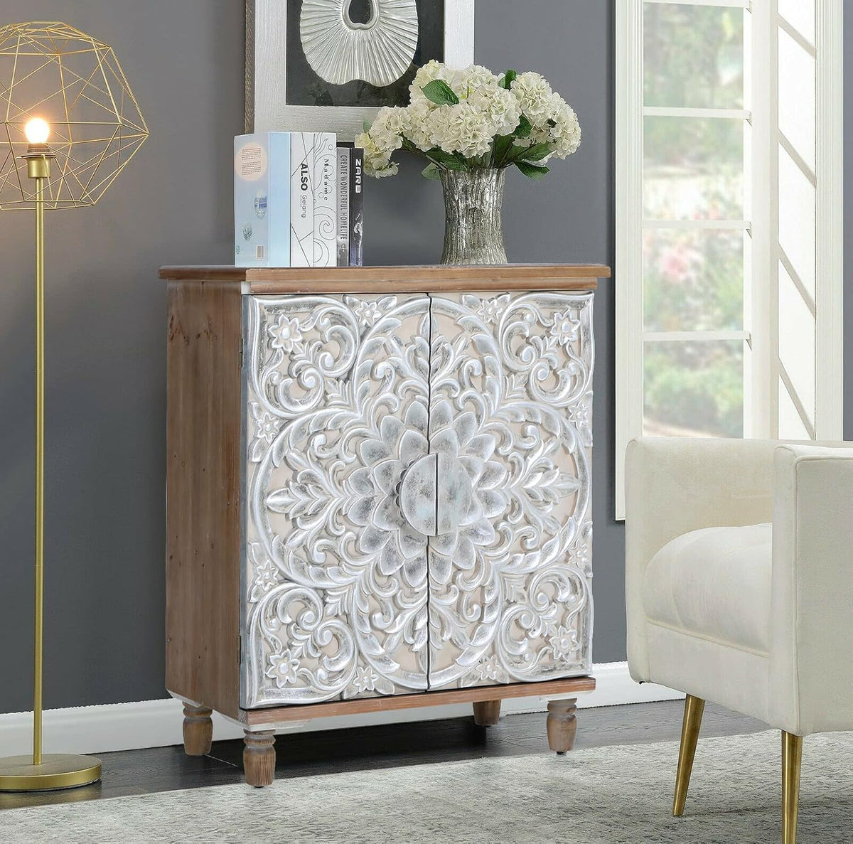 White 2 Door Storage Cabinet H676