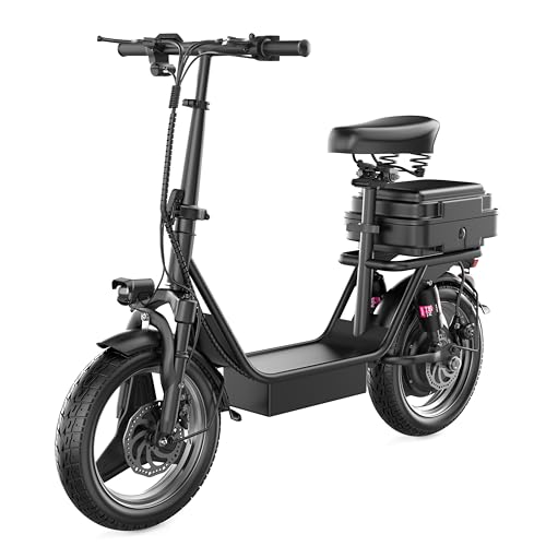 Electric Scooter with Seat, 500W Motor, 14" Pneumatic Tire K5930