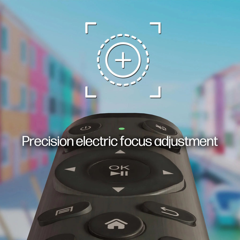 FHD LCD LED Projector with Streaming Player and 84 Projection Screen M801098