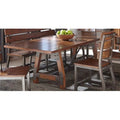 Rustic Brown Dining Table with Extension Leaf X241691