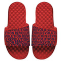 Red New England Revolution Pattern Logo Slide Sandals H682264