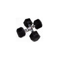 70 lbs Rubber Encased Hex Dumbbells F3092