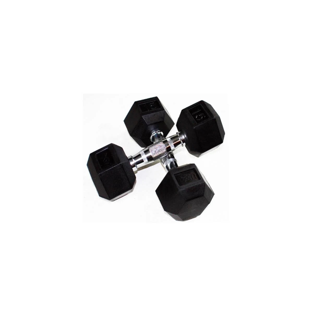 70 lbs Rubber Encased Hex Dumbbells F3092