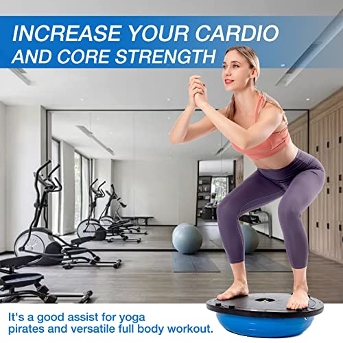 Half Balance Ball Trainer with Resistance Bands and Foot Pump T4568
