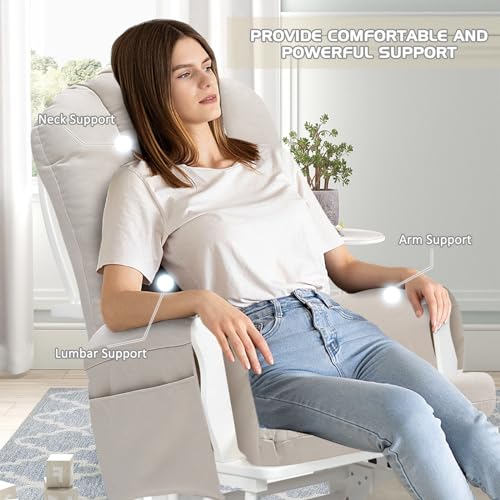 Blue Suede Rocking Chair Cushion Set O7910