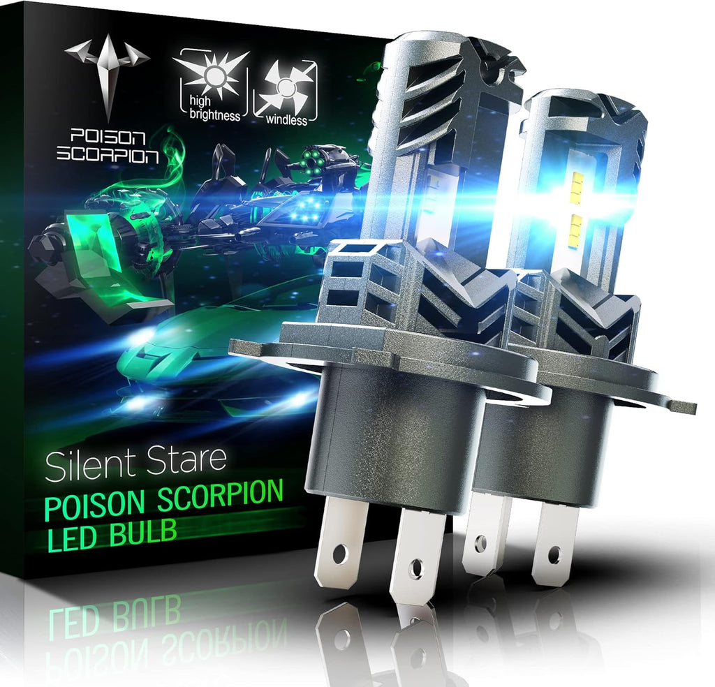 24000LM Fanless LED Headlight Bulbs Combo, HB3 HB4 6500K Cool White, Pack of 2 V465