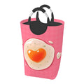 Pink Rectangular Collapsible Laundry Basket with Handles Y552