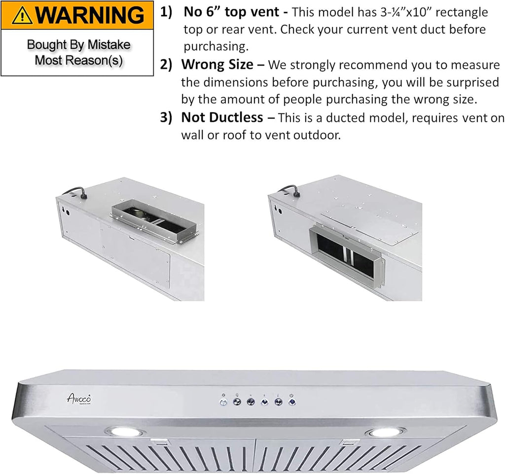 Stainless Steel Under Cabinet Range Hood with LED Lights W63949