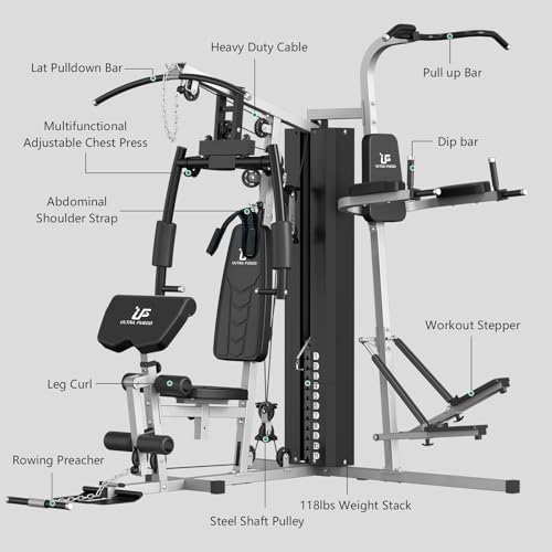 Home Gym Equipment Workout Station with Pulley System A810