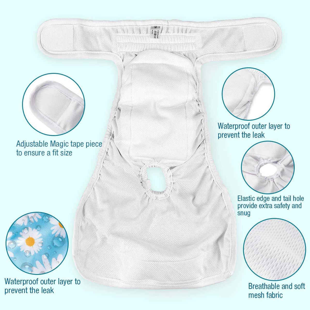 Washable Female Dog Diapers D732
