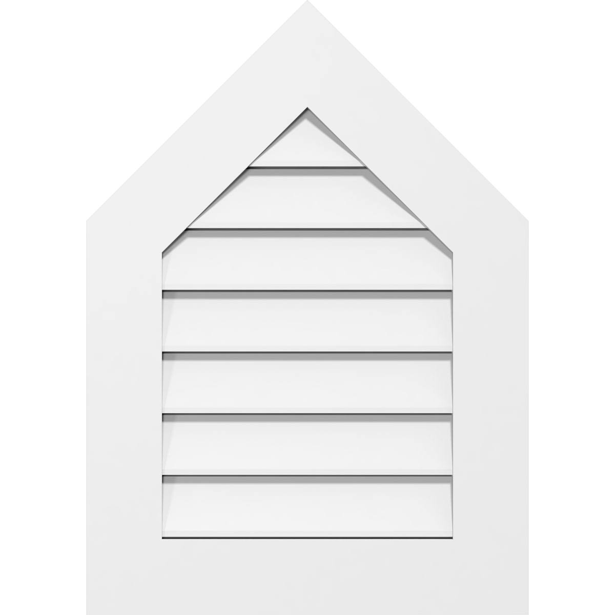 Peaked Top Surface Mount PVC Gable Vent G685