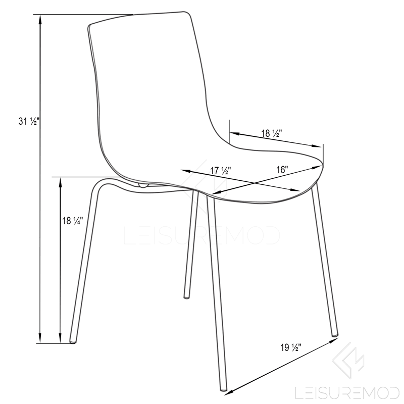 Clear Plastic Dining Chair E6045